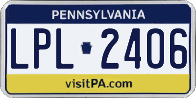 PA license plate LPL2406