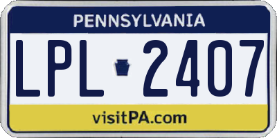 PA license plate LPL2407
