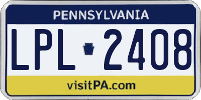 PA license plate LPL2408