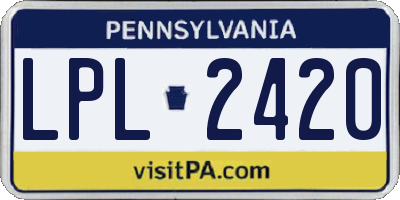 PA license plate LPL2420
