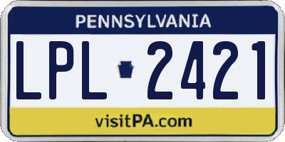 PA license plate LPL2421
