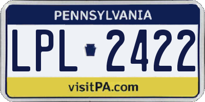 PA license plate LPL2422