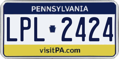 PA license plate LPL2424