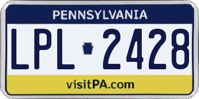 PA license plate LPL2428