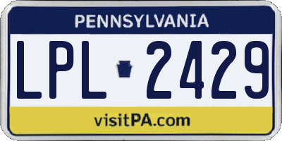 PA license plate LPL2429