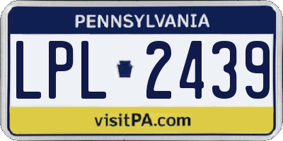 PA license plate LPL2439