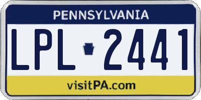 PA license plate LPL2441
