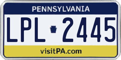 PA license plate LPL2445