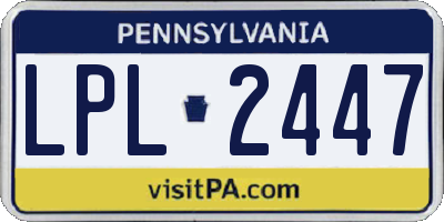 PA license plate LPL2447