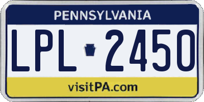 PA license plate LPL2450