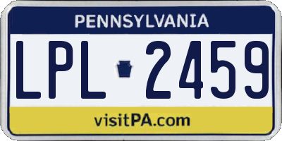 PA license plate LPL2459