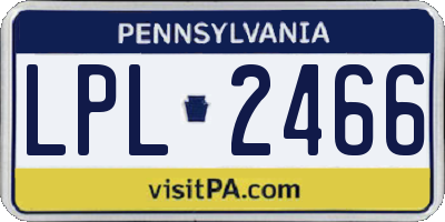 PA license plate LPL2466