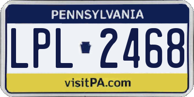 PA license plate LPL2468