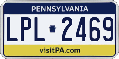 PA license plate LPL2469
