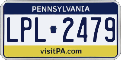 PA license plate LPL2479