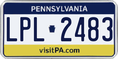 PA license plate LPL2483