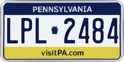 PA license plate LPL2484