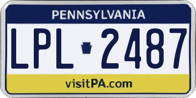 PA license plate LPL2487