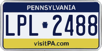 PA license plate LPL2488