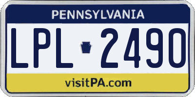 PA license plate LPL2490