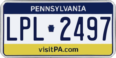 PA license plate LPL2497