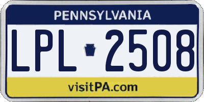 PA license plate LPL2508