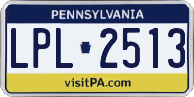 PA license plate LPL2513