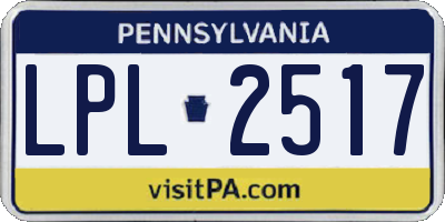 PA license plate LPL2517