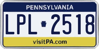 PA license plate LPL2518