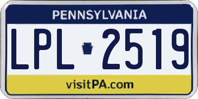 PA license plate LPL2519