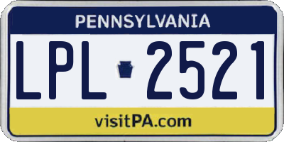 PA license plate LPL2521