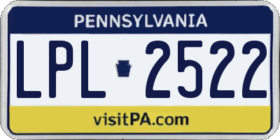 PA license plate LPL2522