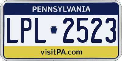 PA license plate LPL2523