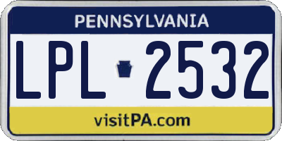 PA license plate LPL2532