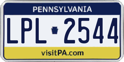 PA license plate LPL2544