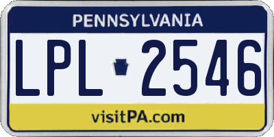 PA license plate LPL2546