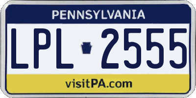 PA license plate LPL2555