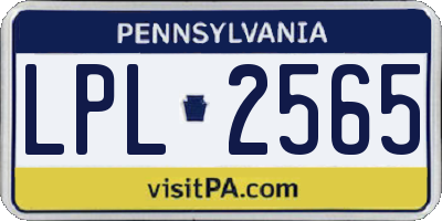 PA license plate LPL2565