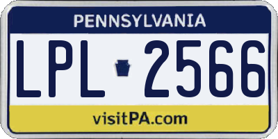 PA license plate LPL2566