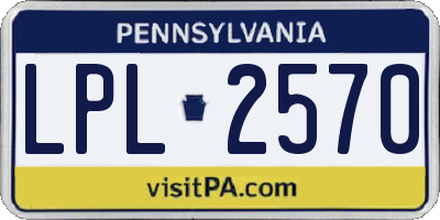 PA license plate LPL2570
