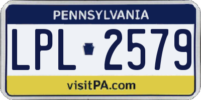 PA license plate LPL2579