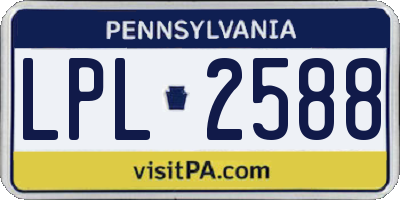 PA license plate LPL2588