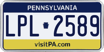 PA license plate LPL2589