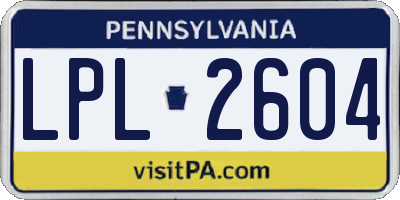 PA license plate LPL2604