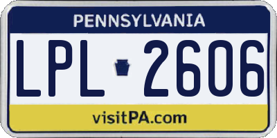 PA license plate LPL2606
