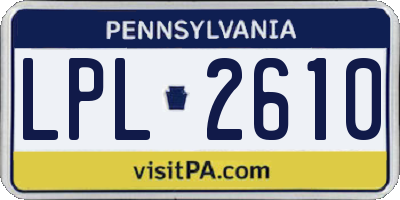 PA license plate LPL2610