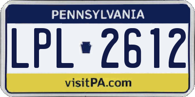 PA license plate LPL2612