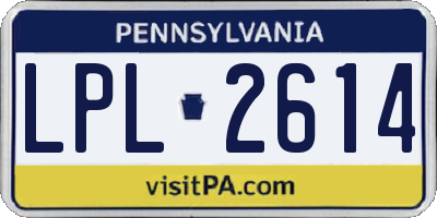 PA license plate LPL2614
