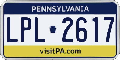 PA license plate LPL2617