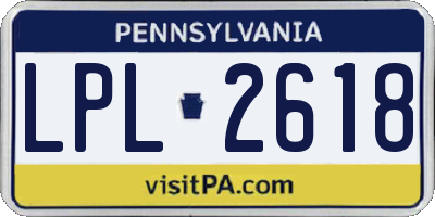 PA license plate LPL2618